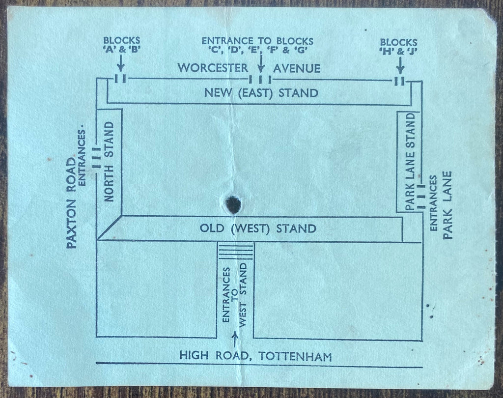 1970/71 ORIGINAL DIVISION ONE TICKET TOTTENHAM HOTSPUR V BURNLEY