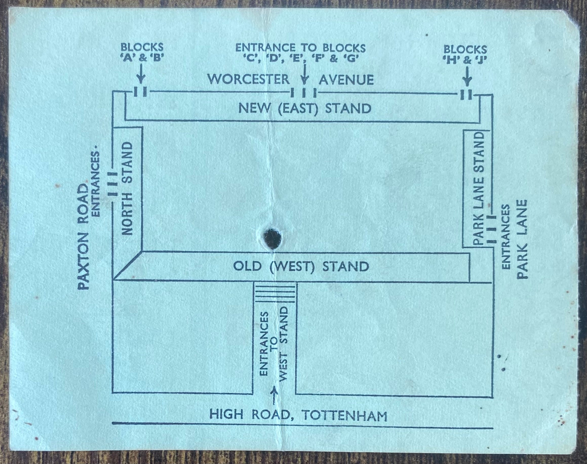 1970/71 ORIGINAL DIVISION ONE TICKET TOTTENHAM HOTSPUR V BURNLEY
