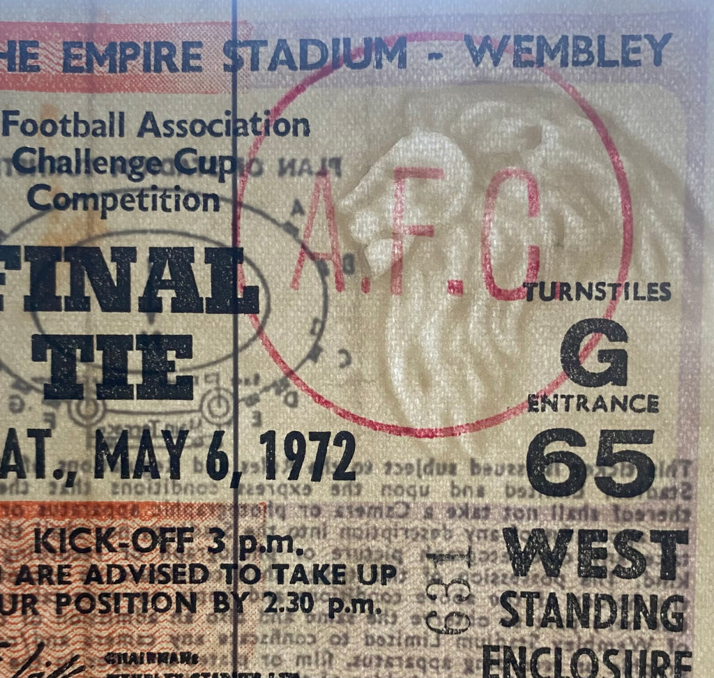 1972 ORIGINAL FA CUP FINAL TICKET ARSENAL V LEEDS UNITED