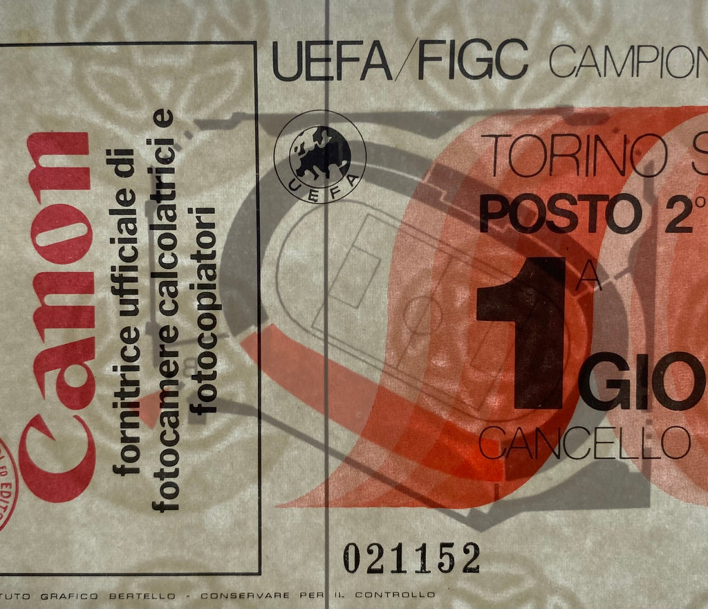 1980 ORIGINAL EUROPEAN CHAMPIONSHIPS 1ST ROUND TICKET BELGIUM V ENGLAND @ TURIN