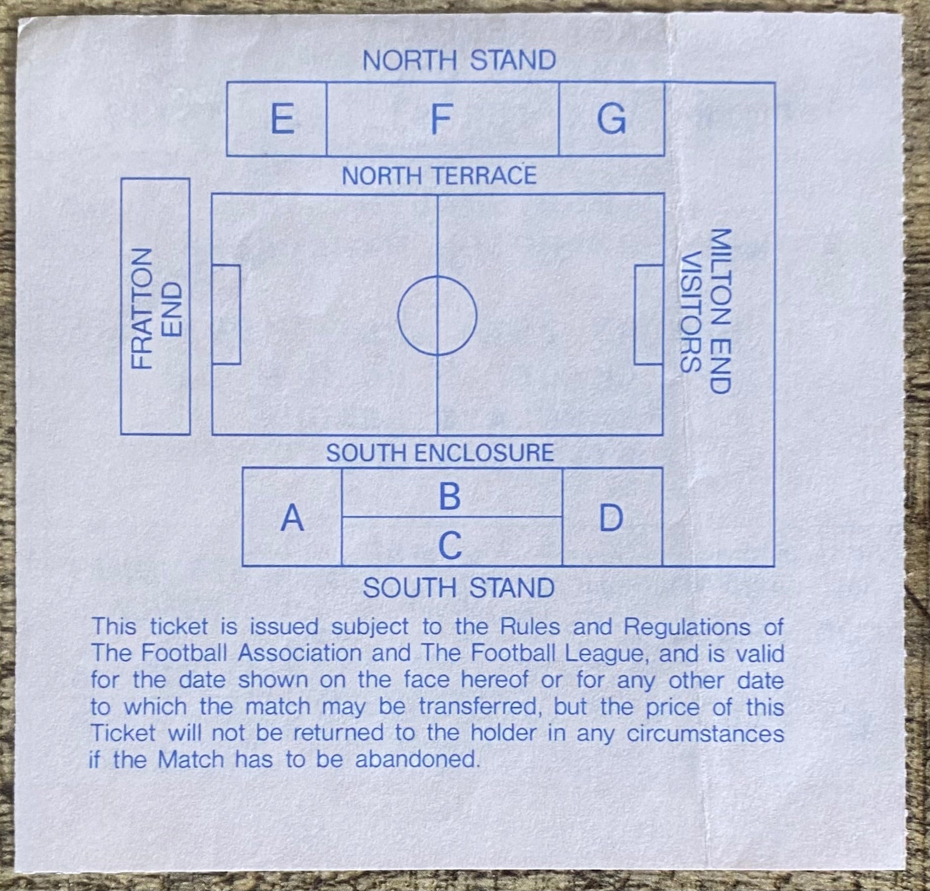 1992/93 ORIGINAL DIVISION 1 TICKET PORTSMOUTH V WOLVERHAMPTON WANDERERS
