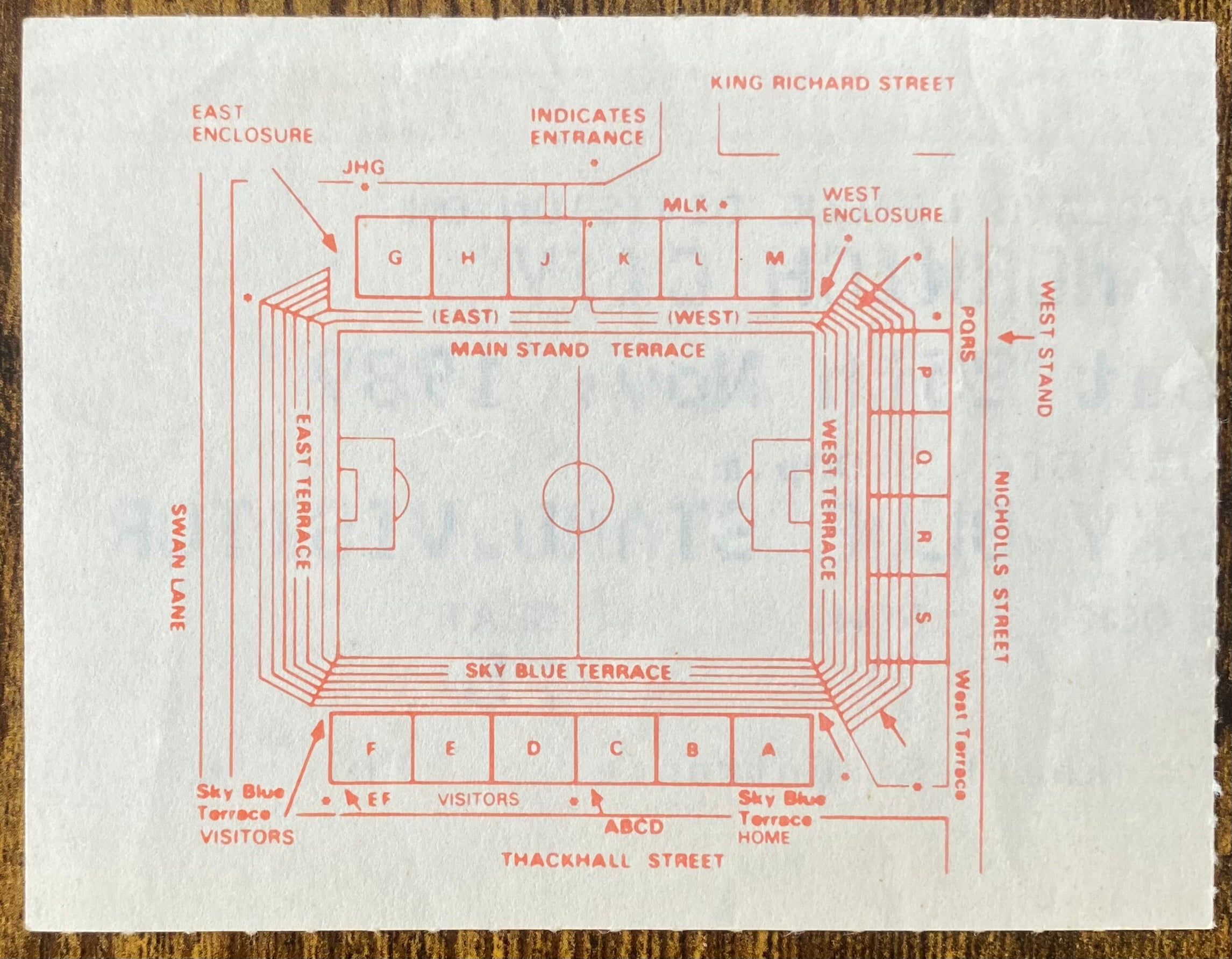 1989/90 ORIGINAL DIVISION 1 TICKET COVENTRY CITY V NORWICH CITY