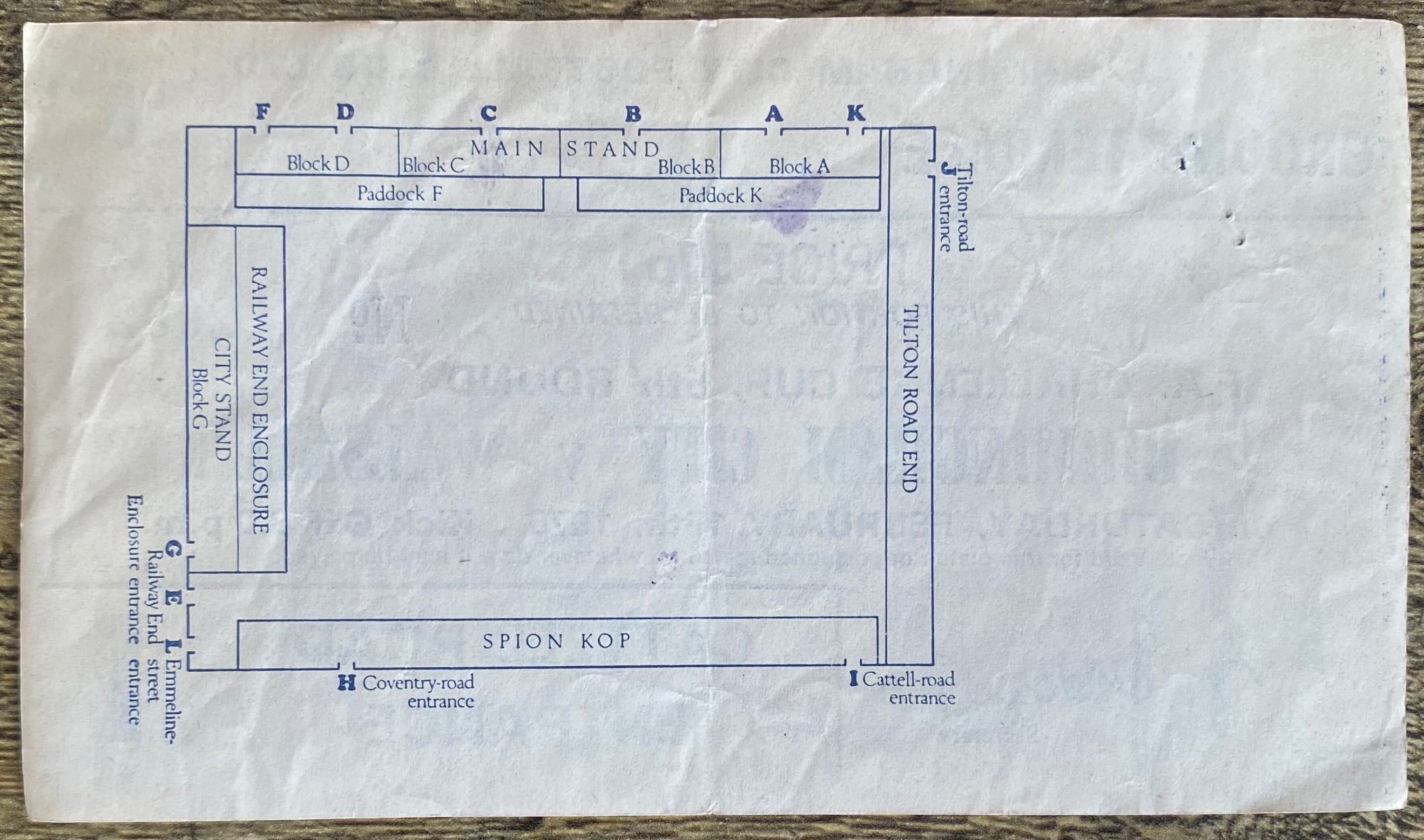 1974/75 ORIGINAL FA CUP 5TH ROUND TICKET BIRMINGHAM CITY V WALSALL