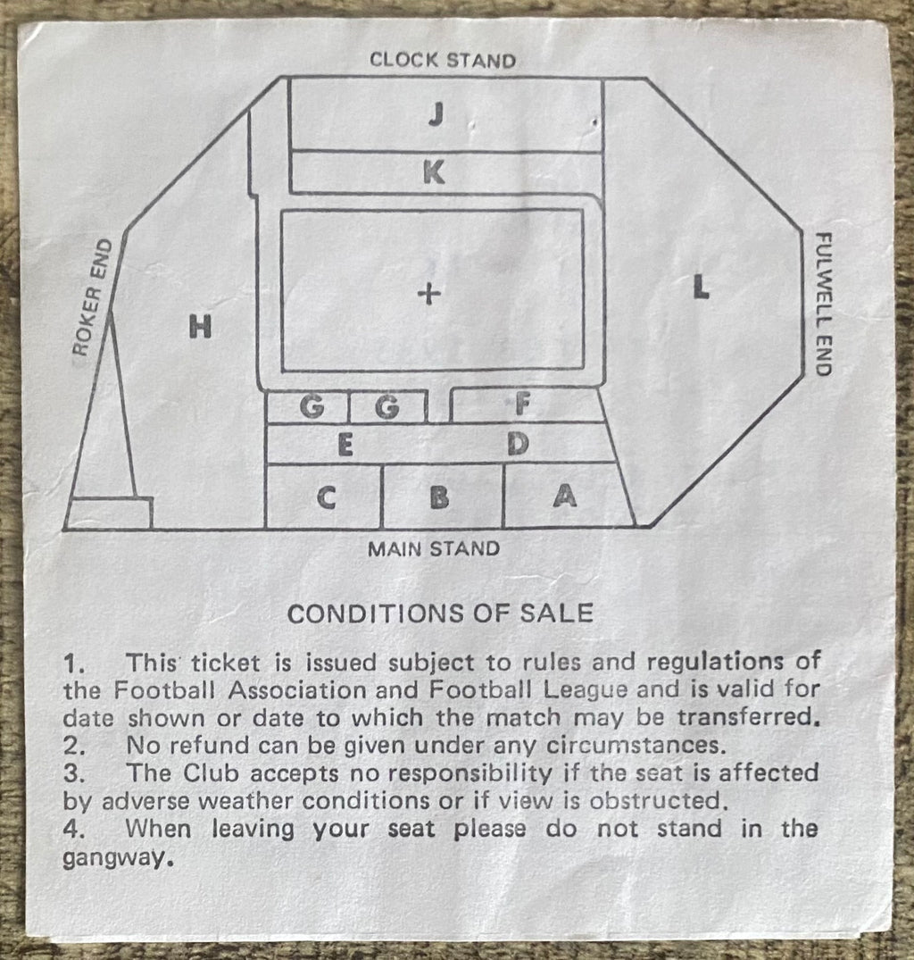1982/83 ORIGINAL DIVISION ONE TICKET SUNDERLAND V COVENTRY CITY