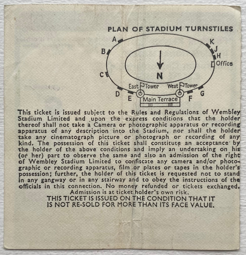 1979 ORIGINAL EUROPEAN CHAMPIONSHIPS QUALIFYING TICKET ENGLAND V DENMARK