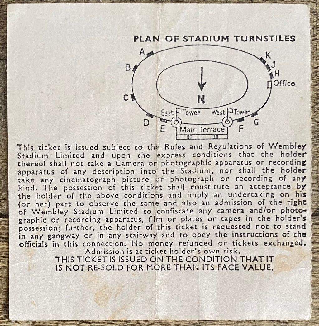 1977 ORIGINAL INTERNATIONAL TICKET ENGLAND V NETHERLANDS