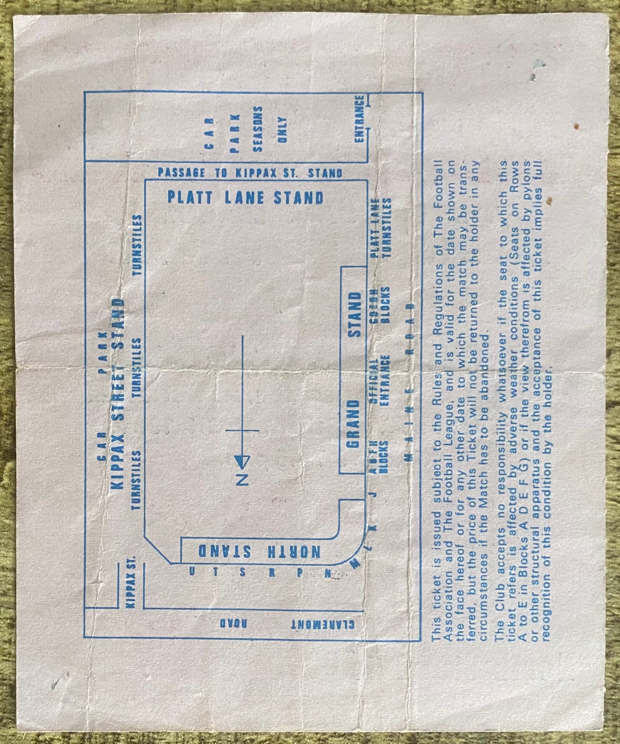 1984 ORIGINAL MILK CUP FINAL REPLAY TICKET LIVERPOOL V EVERTON @ MAINE ROAD