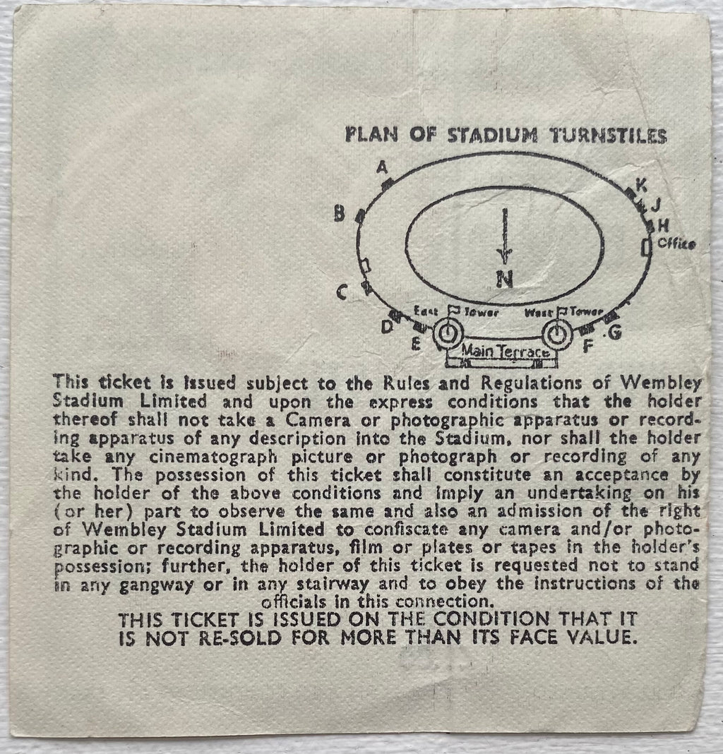 1971 ORIGINAL EUROPEAN CHAMPIONSHIPS QUALIFYING TICKET ENGLAND V SWITZERLAND