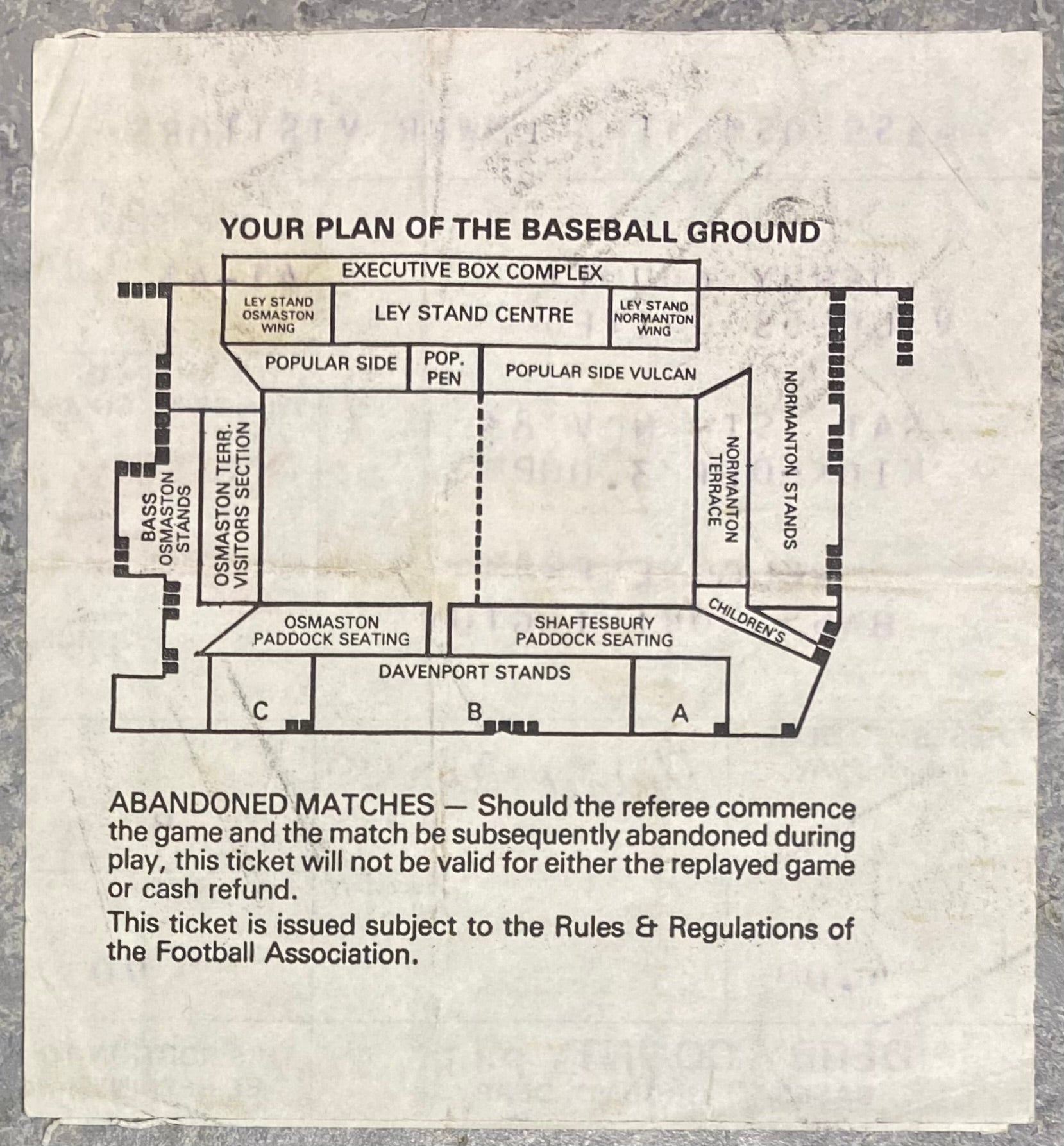 1983/84 ORIGINAL DIVISION TWO TICKET DERBY COUNTY V LEEDS UNITED