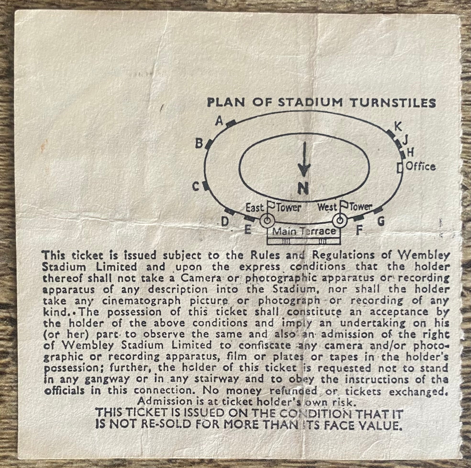 1979 ORIGINAL BRITISH HOME CHAMPIONSHIPS TICKET ENGLAND V SCOTLAND