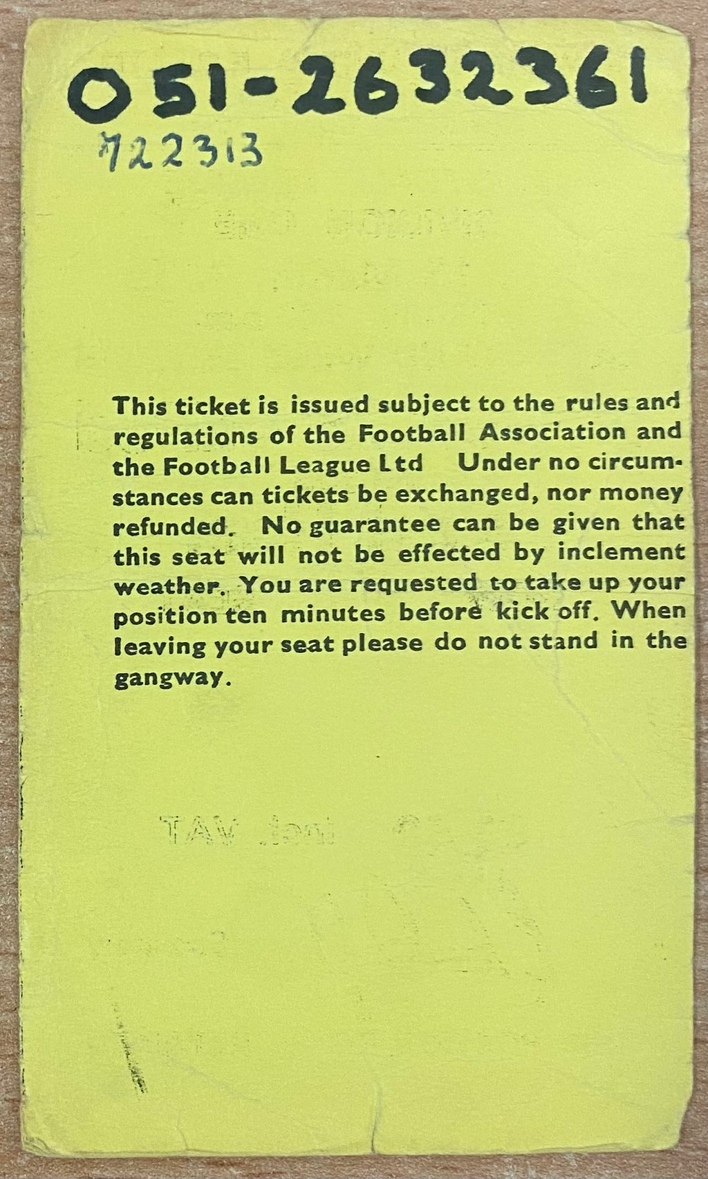 1975/76 ORIGINAL DIVISION 1 TICKET NEWCASTLE UNITED V WEST HAM UNITED