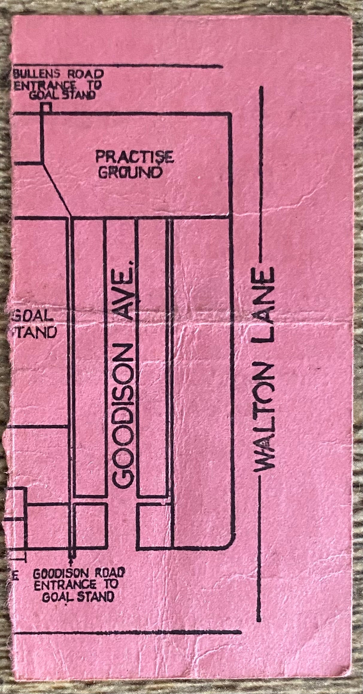 1967/68 ORIGINAL FA CUP 5TH ROUND TICKET EVERTON V TRANMERE ROVERS