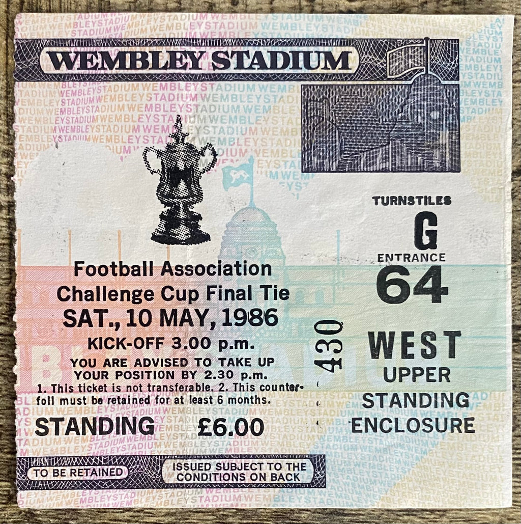 1986 ORIGINAL FA CUP FINAL TICKET EVERTON V LIVERPOOL