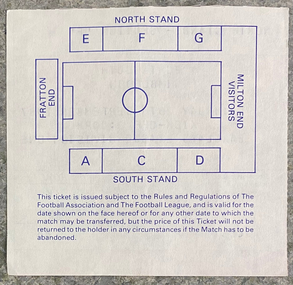 1987/88 ORIGINAL DIVISION 1 TICKET PORTSMOUTH V WIMBLEDON