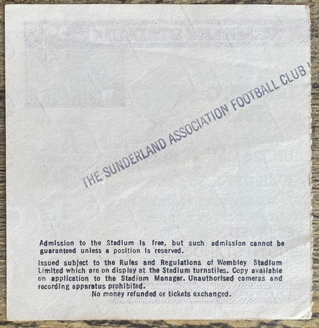 1985 ORIGINAL MILK CUP FINAL TICKET NORWICH V SUNDERLAND