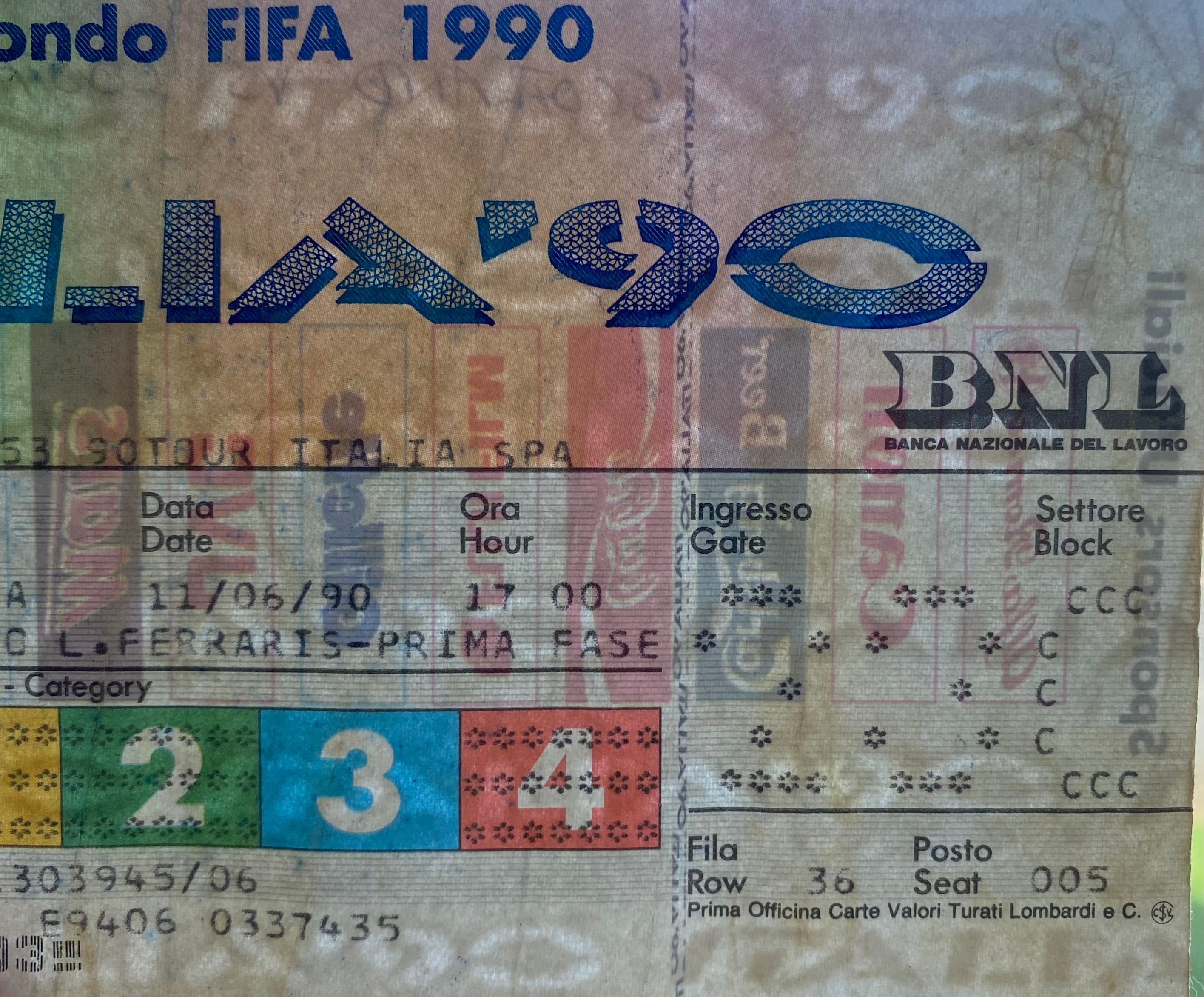 1990 ORIGINAL WORLD CUP 1ST ROUND TICKET SCOTLAND V COSTA RICA @ GENOA