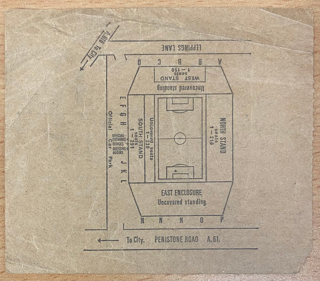 1968/69 ORIGINAL DIVISION 1 TICKET SHEFFIELD WEDNESDAY V COVENTRY CITY