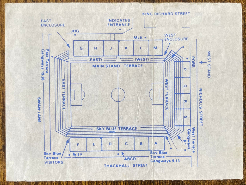 1986/87 ORIGINAL DIVISION 1 TICKET COVENTRY CITY V LIVERPOOL