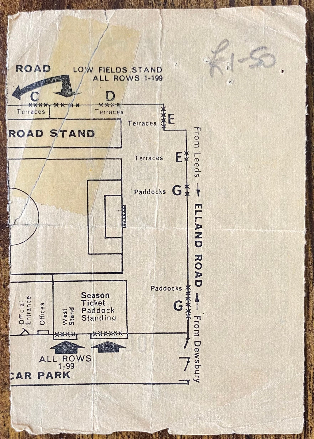 1971/72 ORIGINAL FA CUP 4TH ROUND REPLAY TICKET LEEDS UNITED V LIVERPOOL