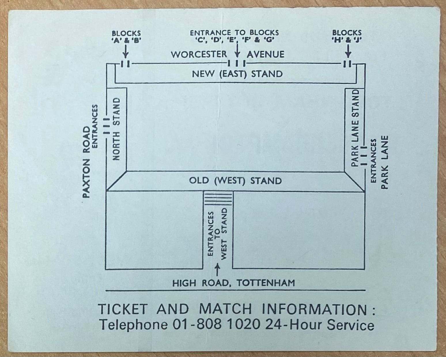 1979/80 ORIGINAL DIVISION ONE TICKET TOTTENHAM HOTSPUR V WOLVERHAMPTON WANDERERS