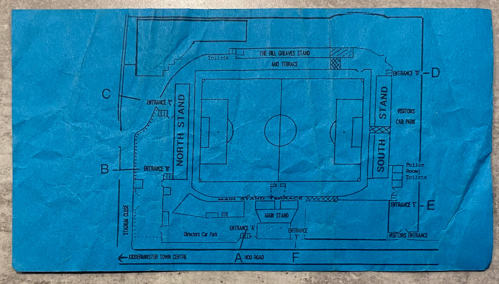 1993/94 ORIGINAL FA CUP 5TH ROUND TICKET KIDDERMINSTER HARRIERS V WEST HAM UNITED