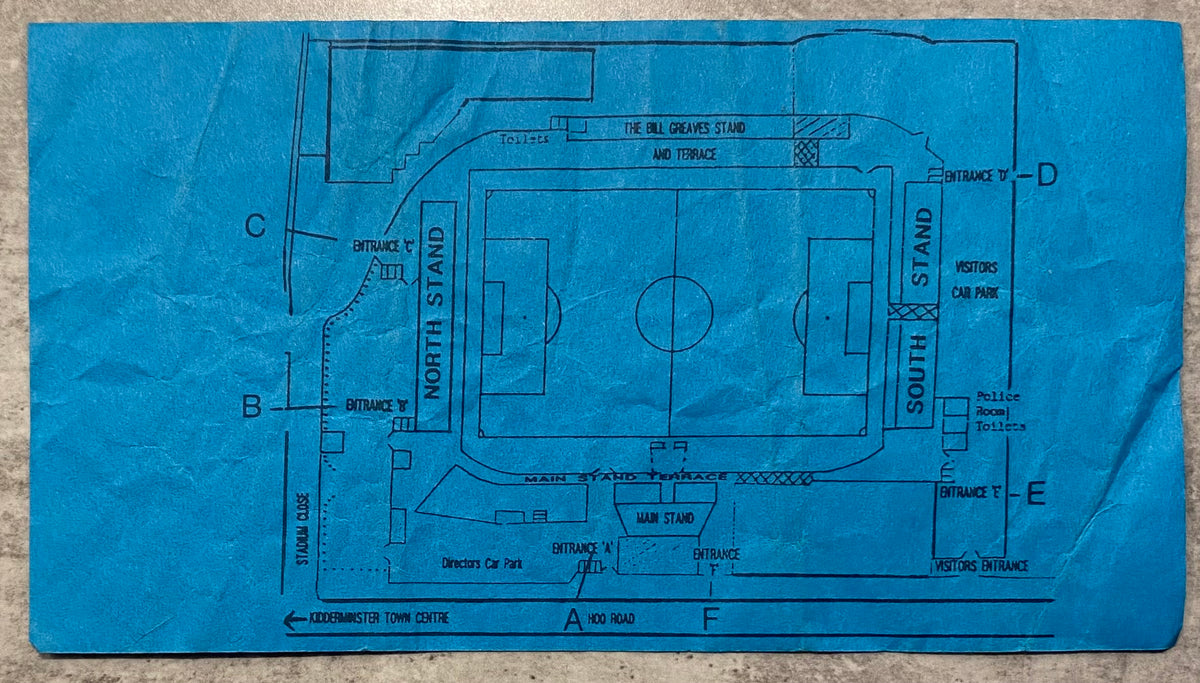 1993/94 ORIGINAL FA CUP 5TH ROUND TICKET KIDDERMINSTER HARRIERS V WEST HAM UNITED