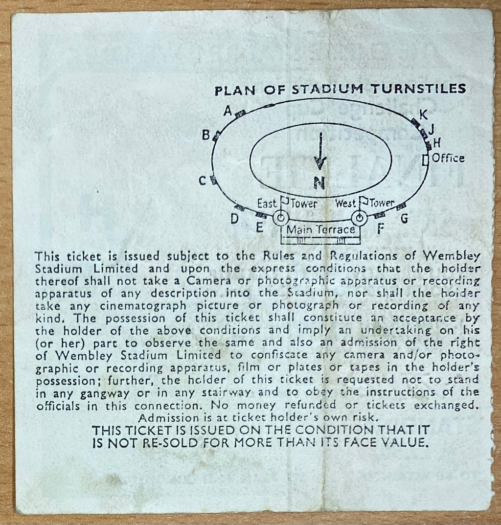 1976 ORIGINAL FA CUP FINAL TICKET SOUTHAMPTON V MANCHESTER UNITED