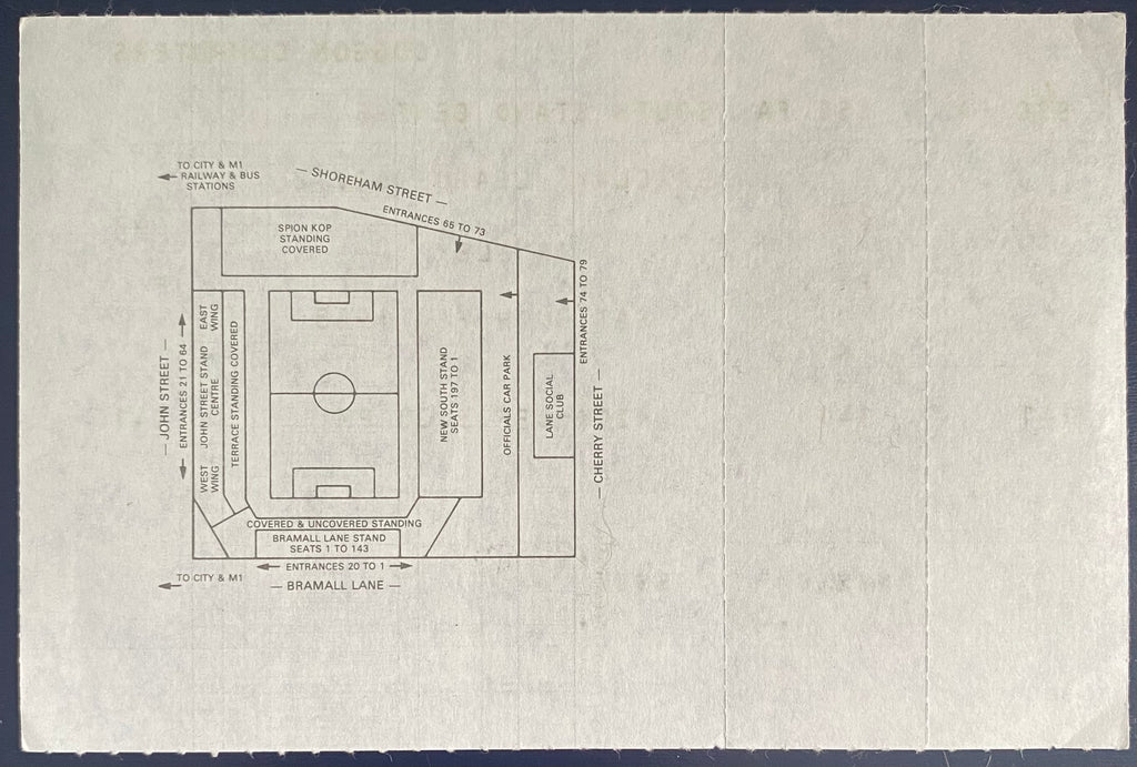 1987/88 ORIGINAL DIVISION 2 UNUSED TICKET SHEFFIELD UNITED V BARNSLEY