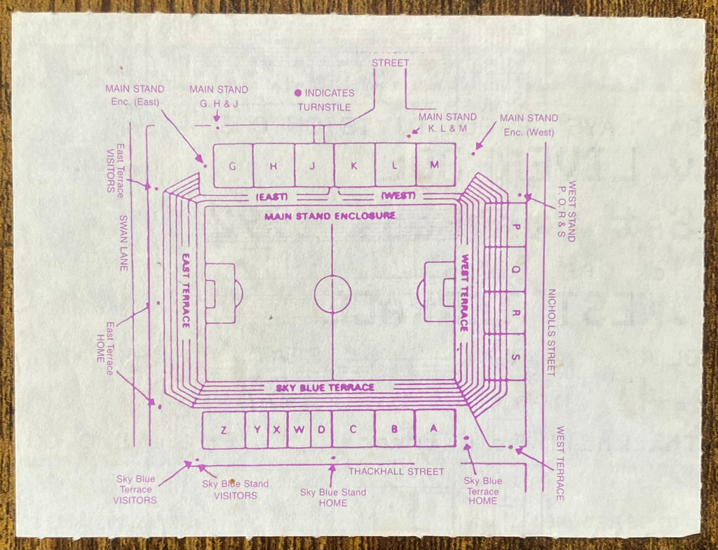 1991/92 ORIGINAL DIVISION 1 TICKET COVENTRY CITY V LIVERPOOL