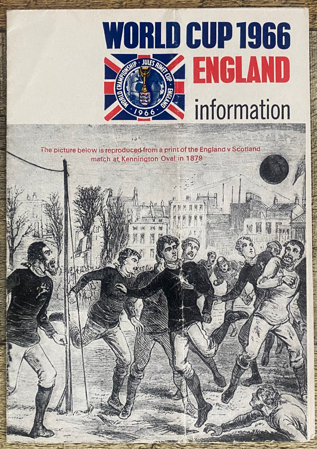 1966 WORLD CUP ORIGINAL OFFICIAL TICKET INFORMATION FOLD OUT BOOKLET