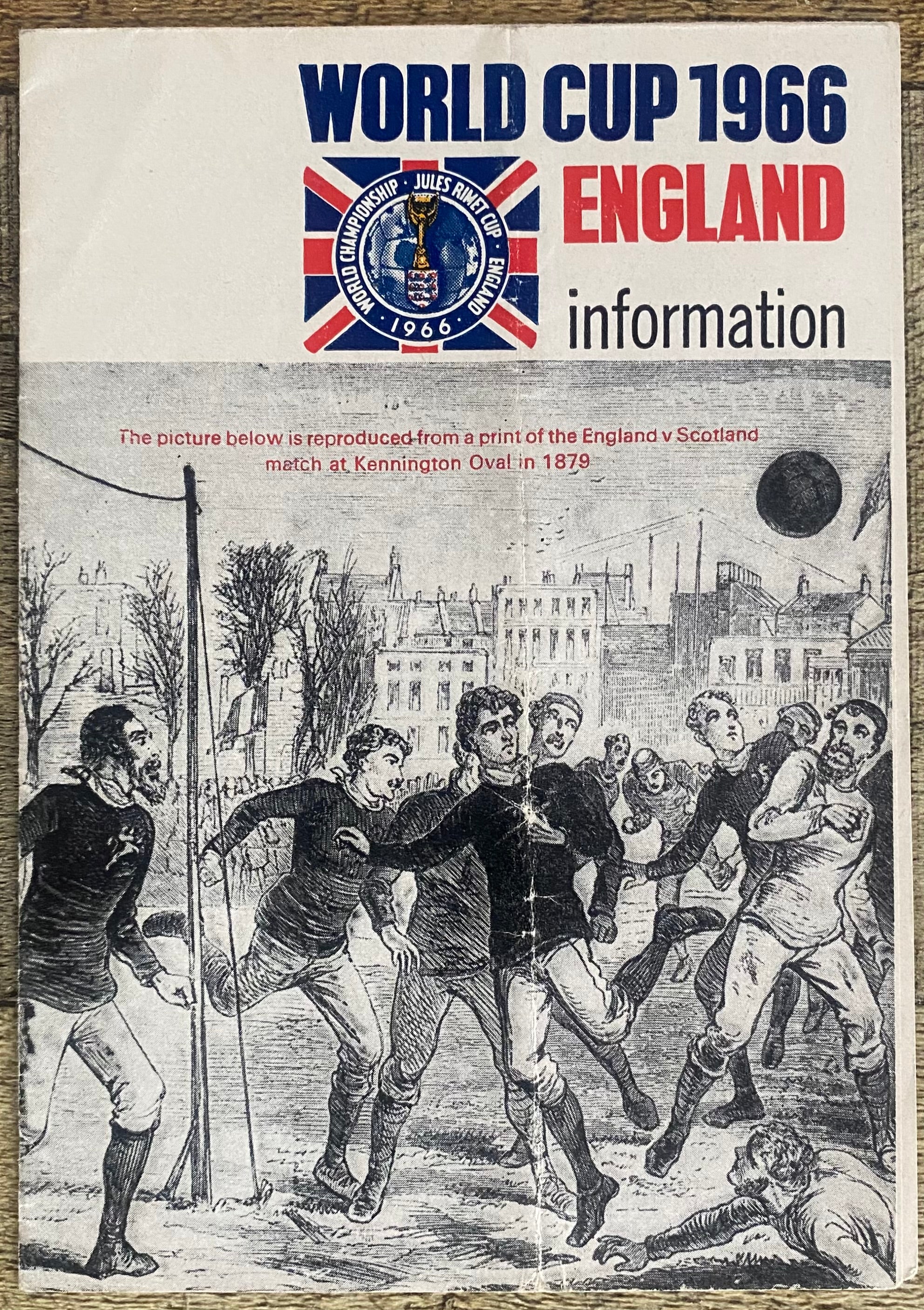 1966 WORLD CUP ORIGINAL OFFICIAL TICKET INFORMATION FOLD OUT BOOKLET