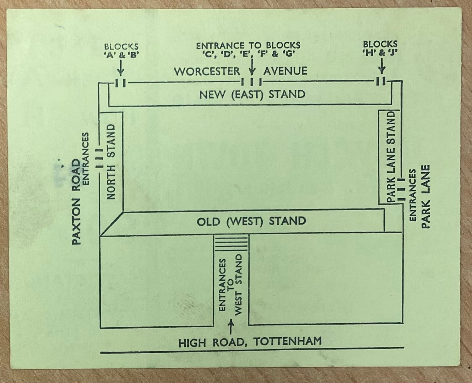 1972/73 ORIGINAL DIVISION ONE TICKET TOTTENHAM HOTSPUR V IPSWICH TOWN