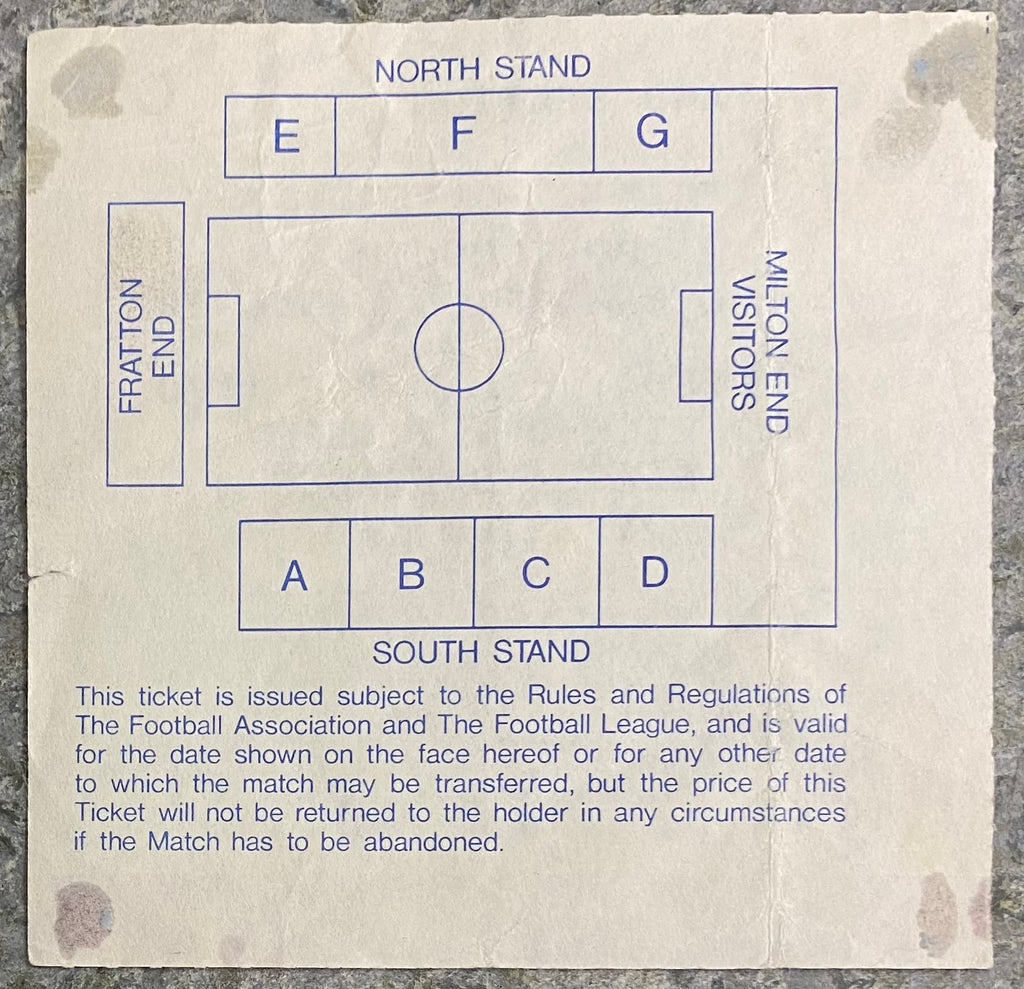 1989/90 ORIGINAL DIVISION 2 TICKET PORTSMOUTH V WOLVERHAMPTON WANDERERS