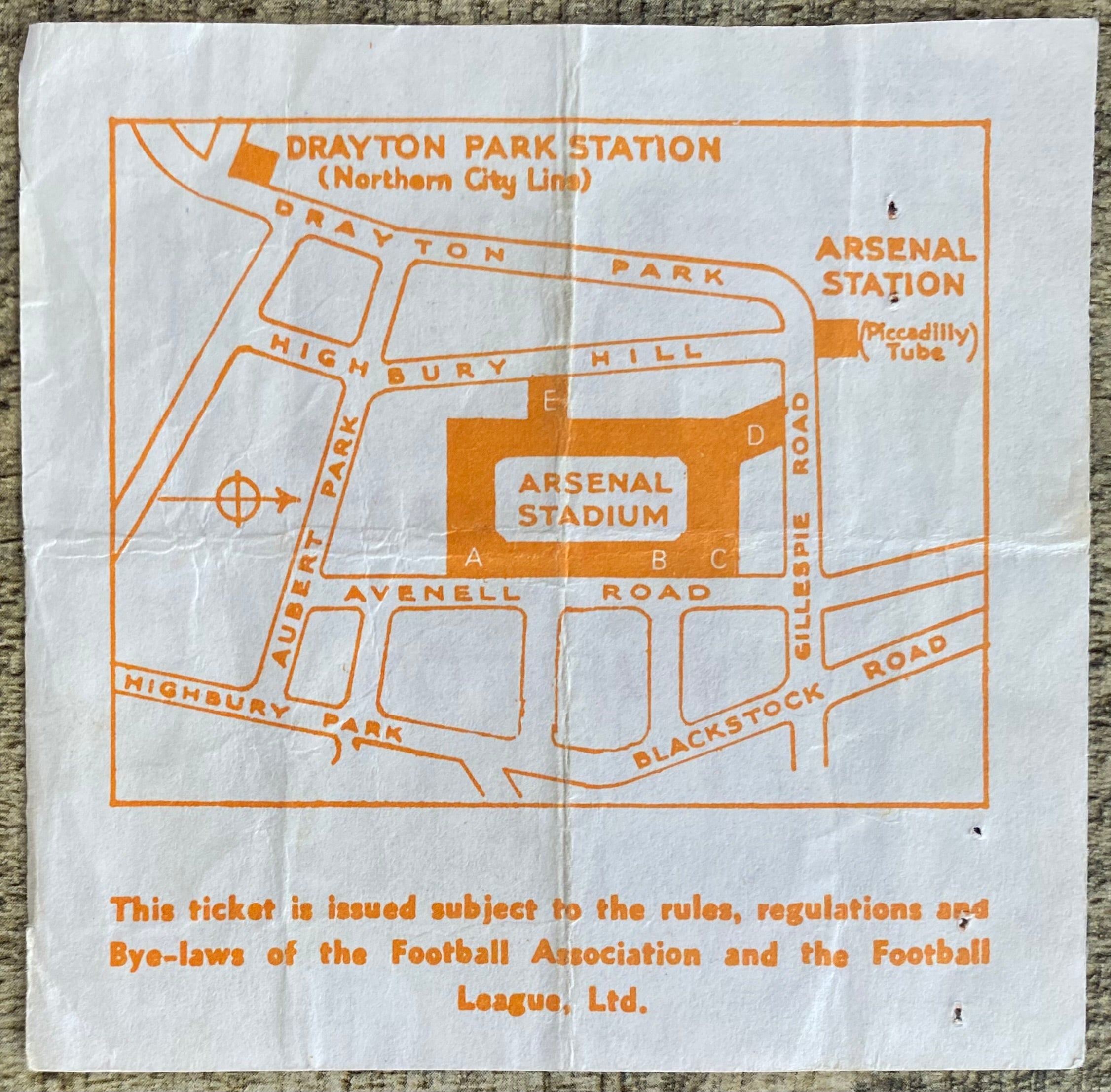 1984 ORIGINAL FA CUP SEMI FINAL TICKET SOUTHAMPTON V EVERTON @ HIGHBURY