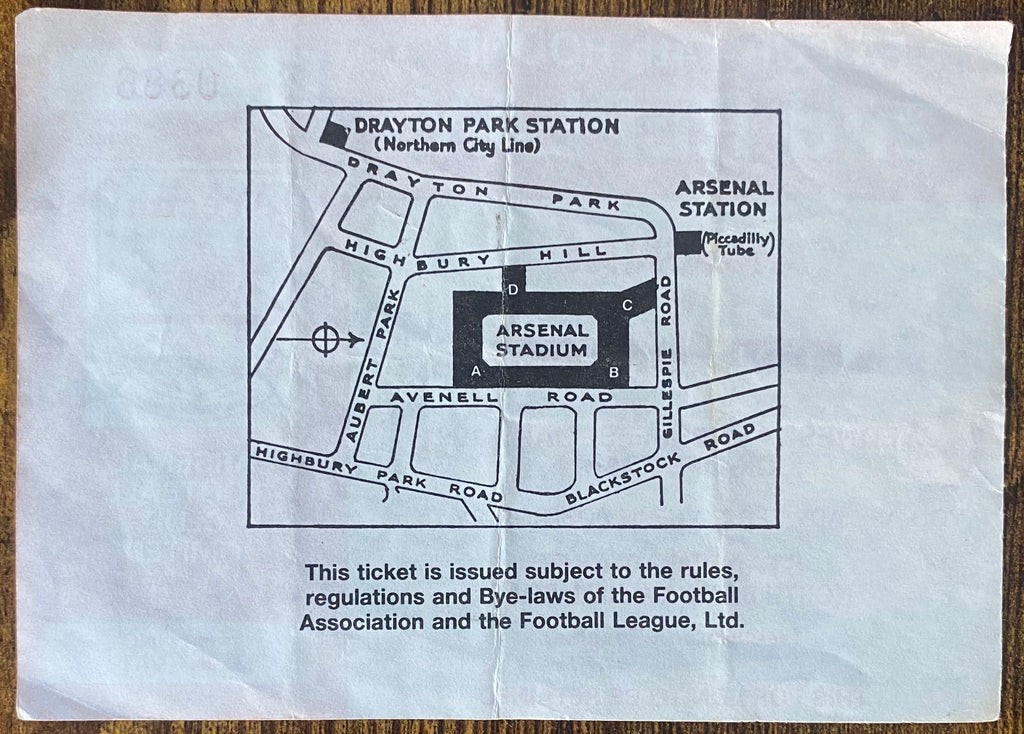 1990/91 ORIGINAL FA CUP 4TH ROUND 2ND REPLAY TICKET ARSENAL V LEEDS UNITED