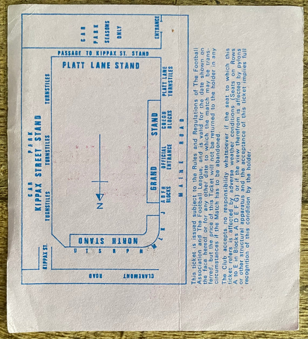 1979/80 ORIGINAL DIVISION 1 TICKET MANCHESTER CITY V WEST BROMWICH ALBION
