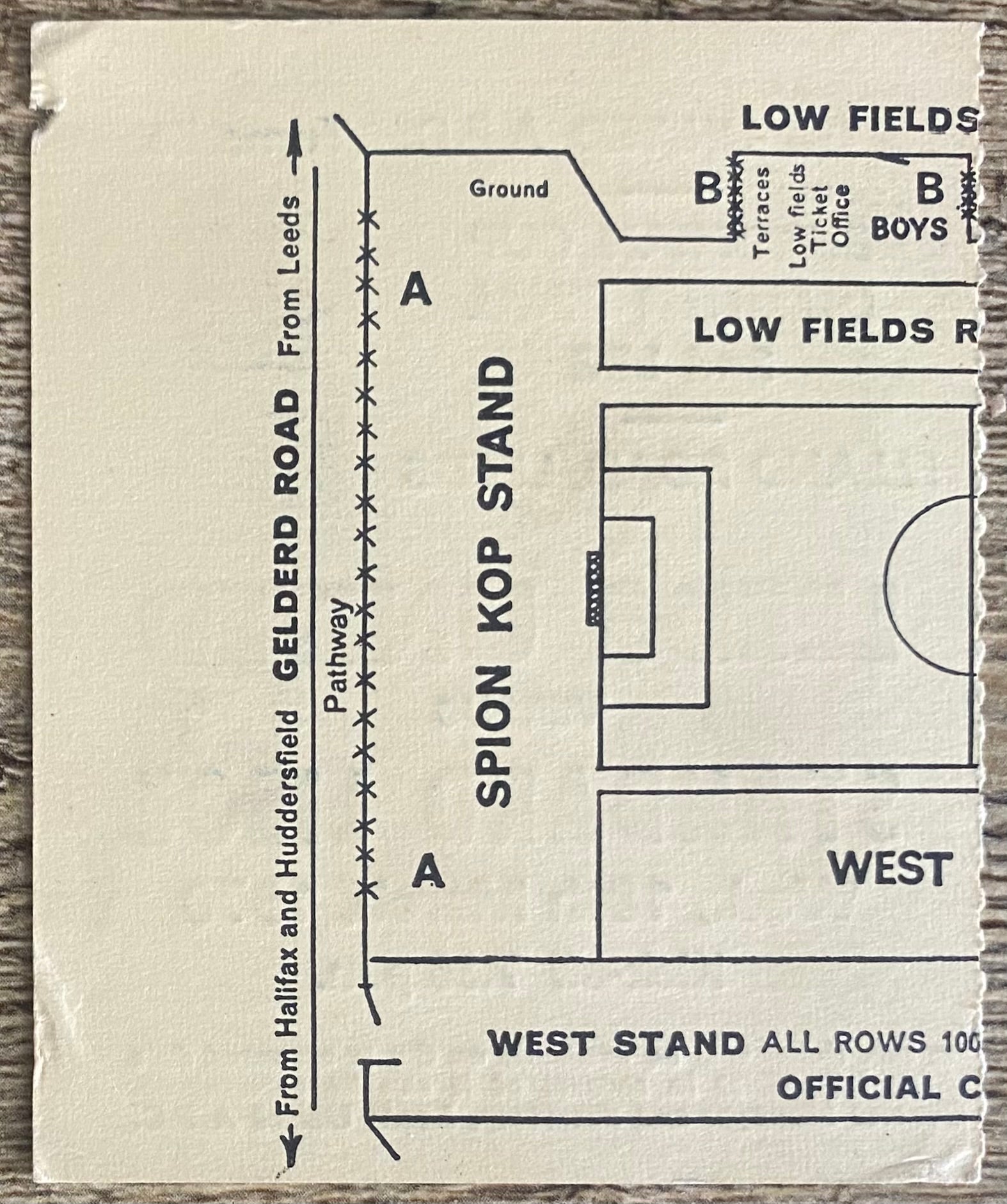 1969/70 ORIGINAL EUROPEAN CUP QUARTER FINAL 2ND LEG TICKET LEEDS UNITED V STANDARD LIEGE