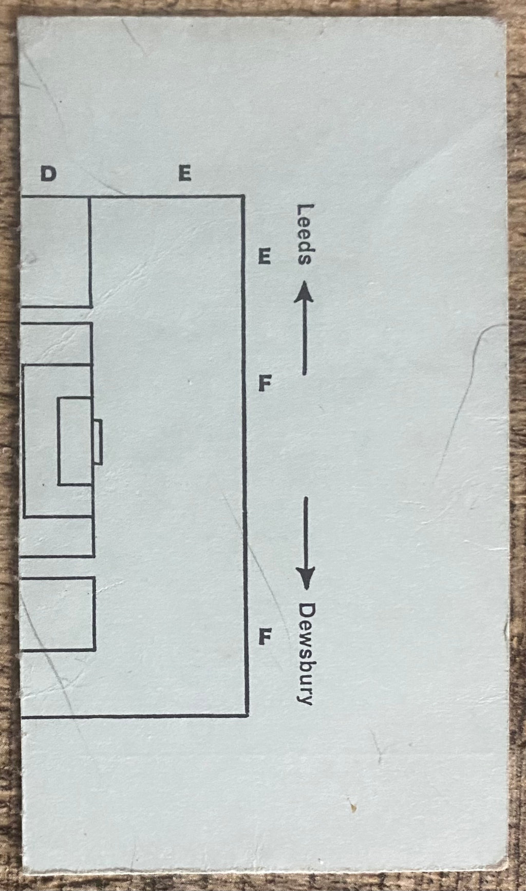 1967/68 ORIGINAL INTER-CITIES FAIRS CUP SEMI FINAL 2ND LEG TICKET LEEDS UNITED V DUNDEE