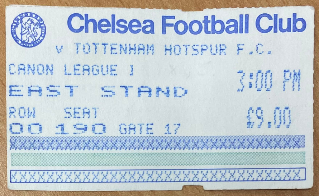 1985/86 ORIGINAL DIVISION ONE TICKET CHELSEA V TOTTENHAM HOTSPUR