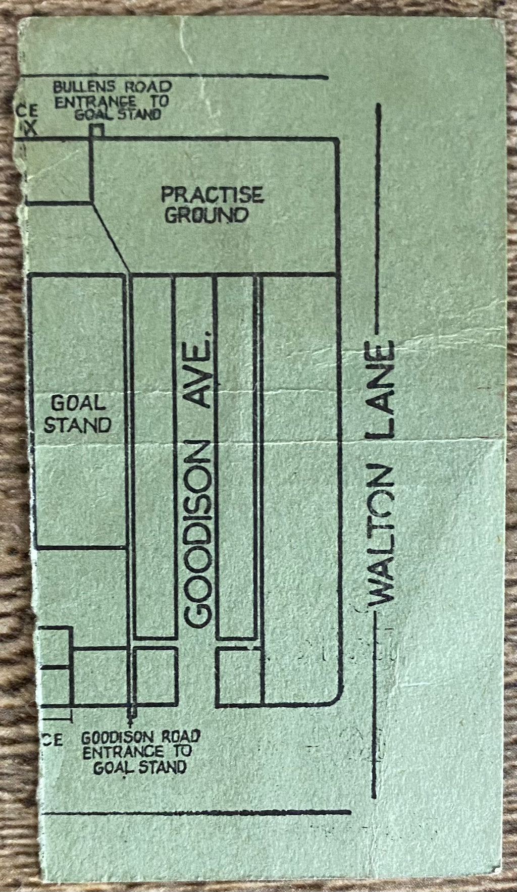 1968/69 ORIGINAL FA CUP 2ND ROUND TICKET EVERTON V TRANMERE ROVERS