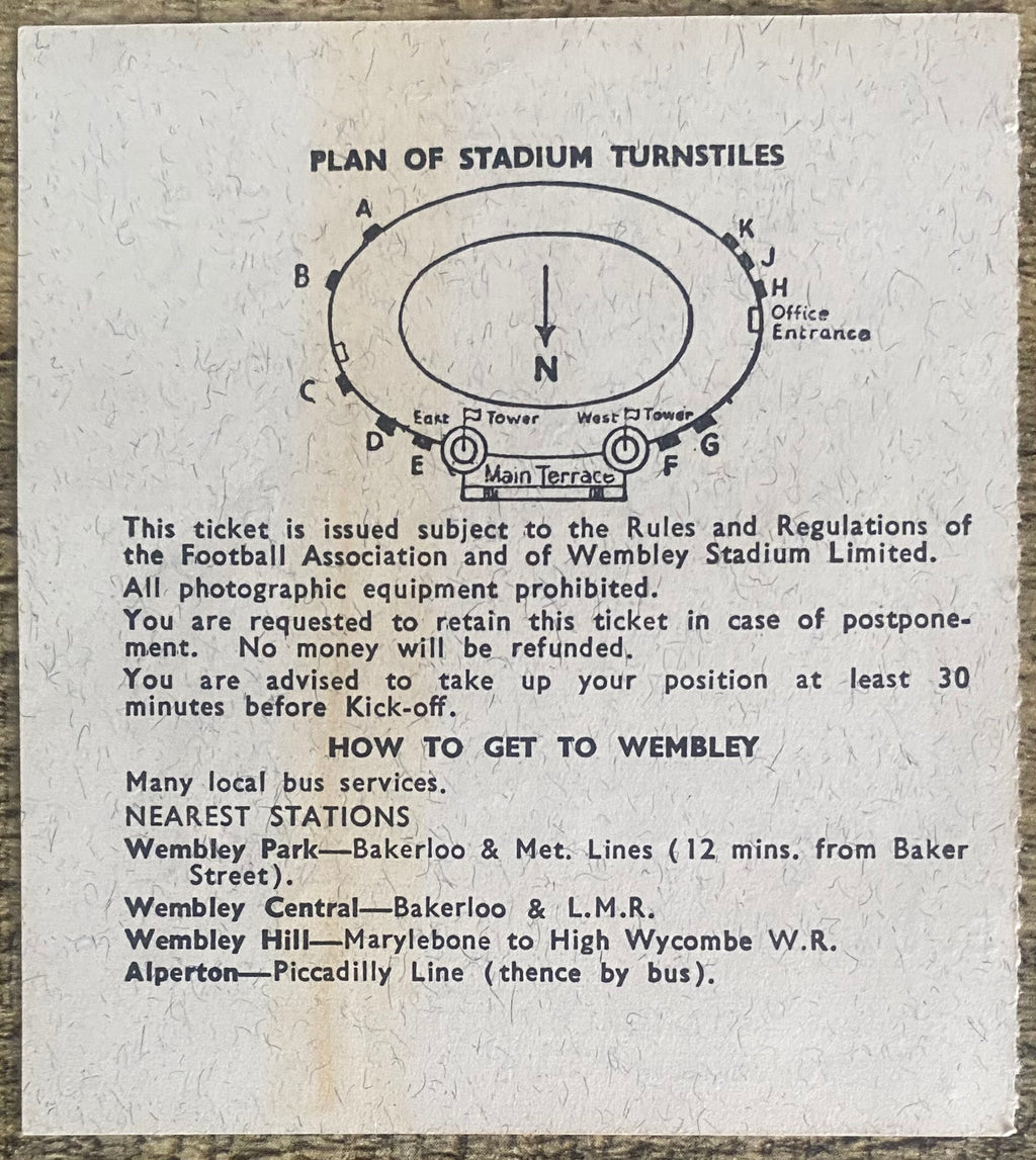 1966 ORIGINAL WORLD CUP 1ST ROUND TICKET ENGLAND V URUGUAY @ WEMBLEY