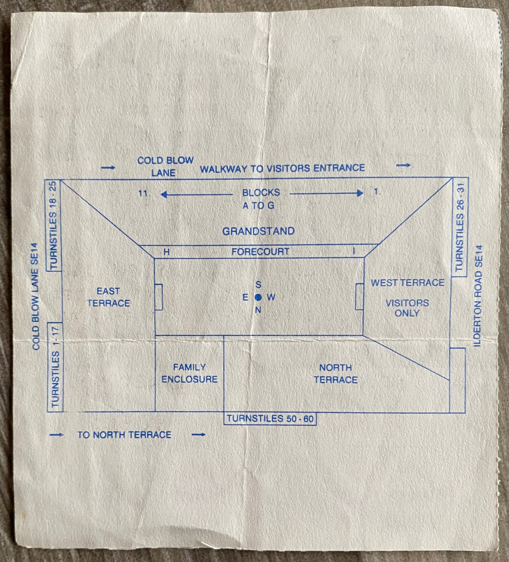 1992/93 ORIGINAL DIVISION 2 TICKET MILLWALL V CHARLTON ATHLETIC