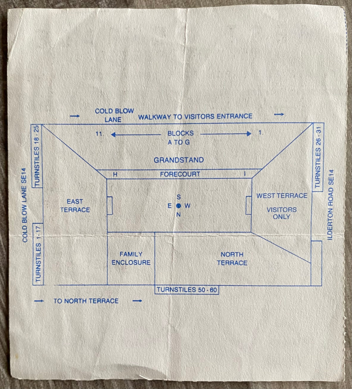 1992/93 ORIGINAL DIVISION 2 TICKET MILLWALL V CHARLTON ATHLETIC