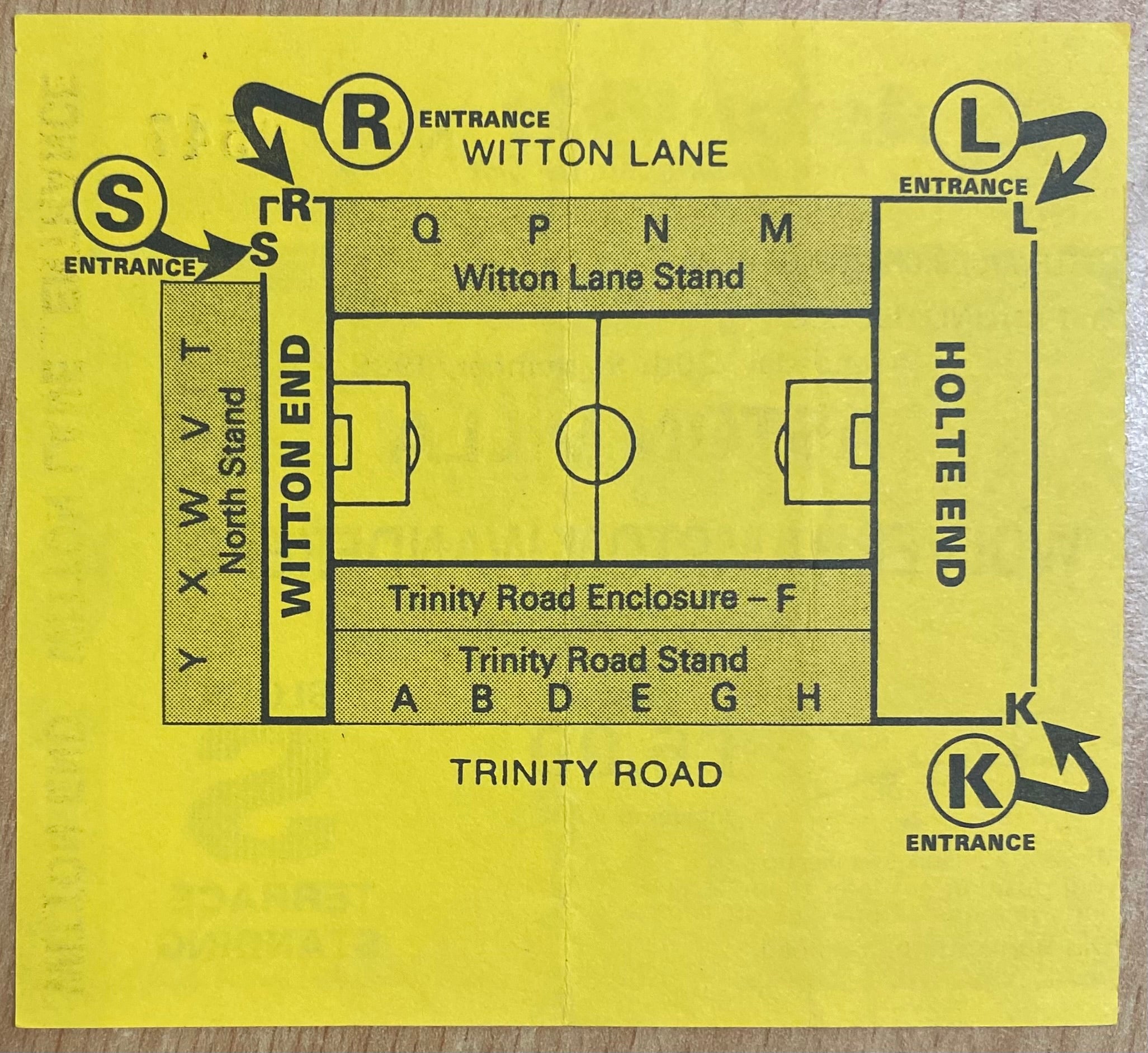 1989/90 ORIGINAL LITTLEWOODS CUP 2ND ROUND 1ST LEG TICKET ASTON VILLA V WOLVERHAMPTON WANDERERS