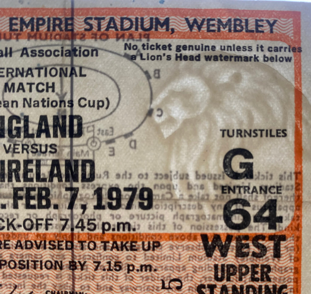 1979 ORIGINAL EUROPEAN CHAMPIONSHIPS QUALIFYING TICKET ENGLAND V NORTHERN IRELAND