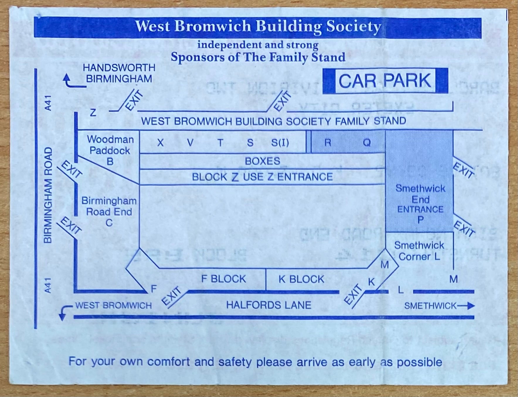 1992/93 ORIGINAL DIVISION 2 TICKET WEST BROMWICH ALBION V EXETER CITY