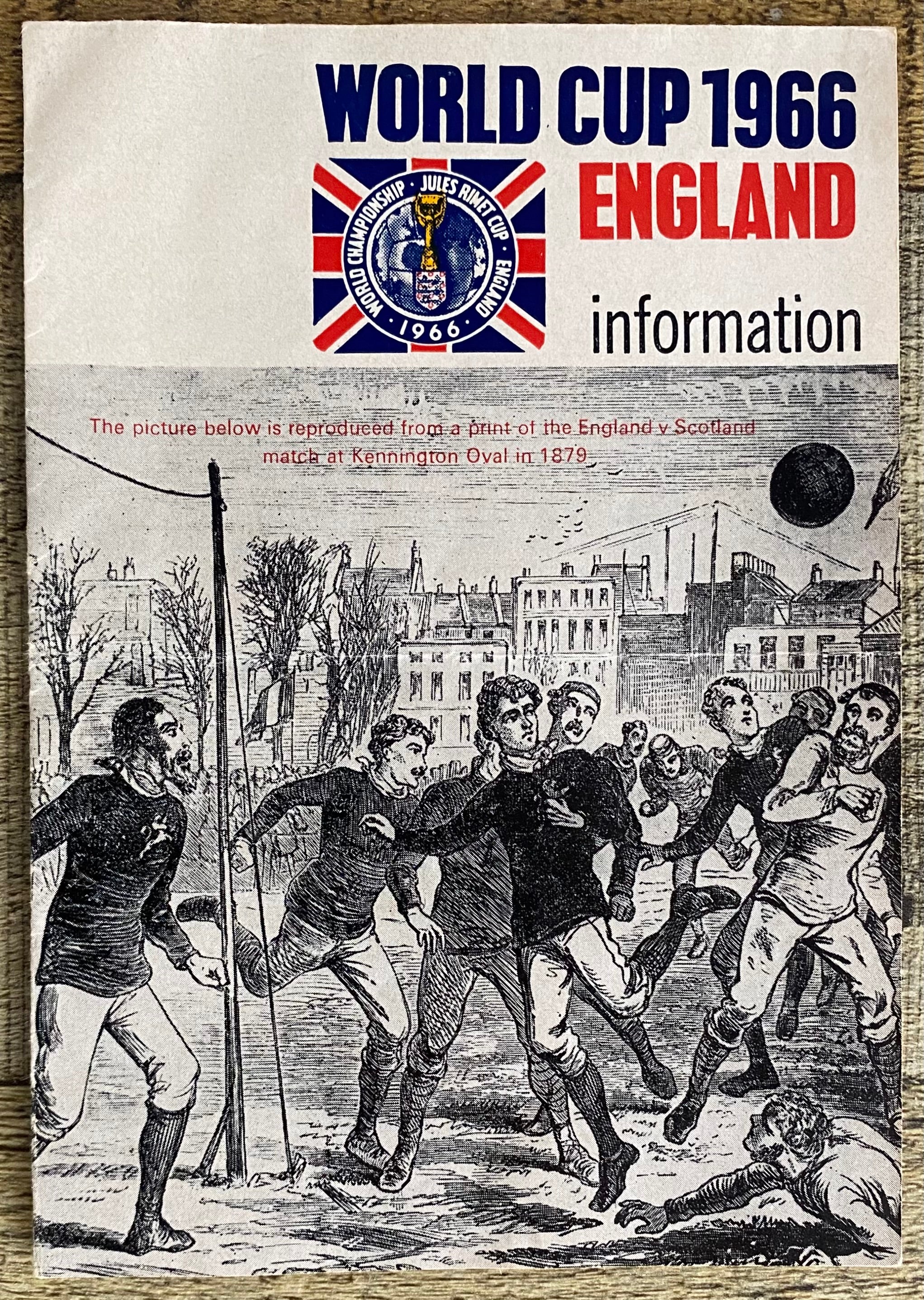 1966 WORLD CUP ORIGINAL OFFICIAL TICKET INFORMATION FOLD OUT BOOKLET