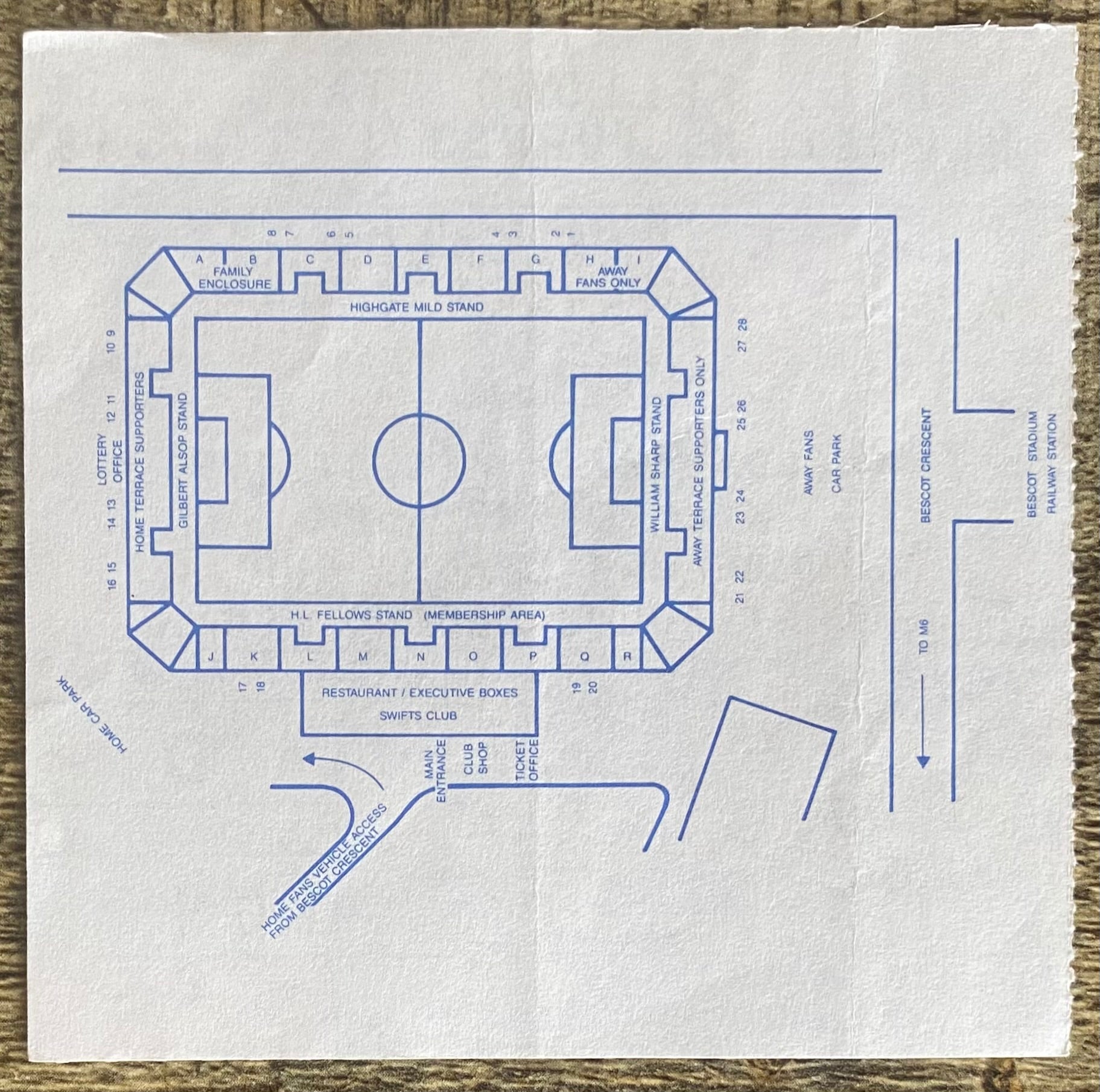 1991/92  ORIGINAL RUMBELOWS CUP 1ST ROUND 1ST LEG TICKET WALSALL V SWANSEA CITY
