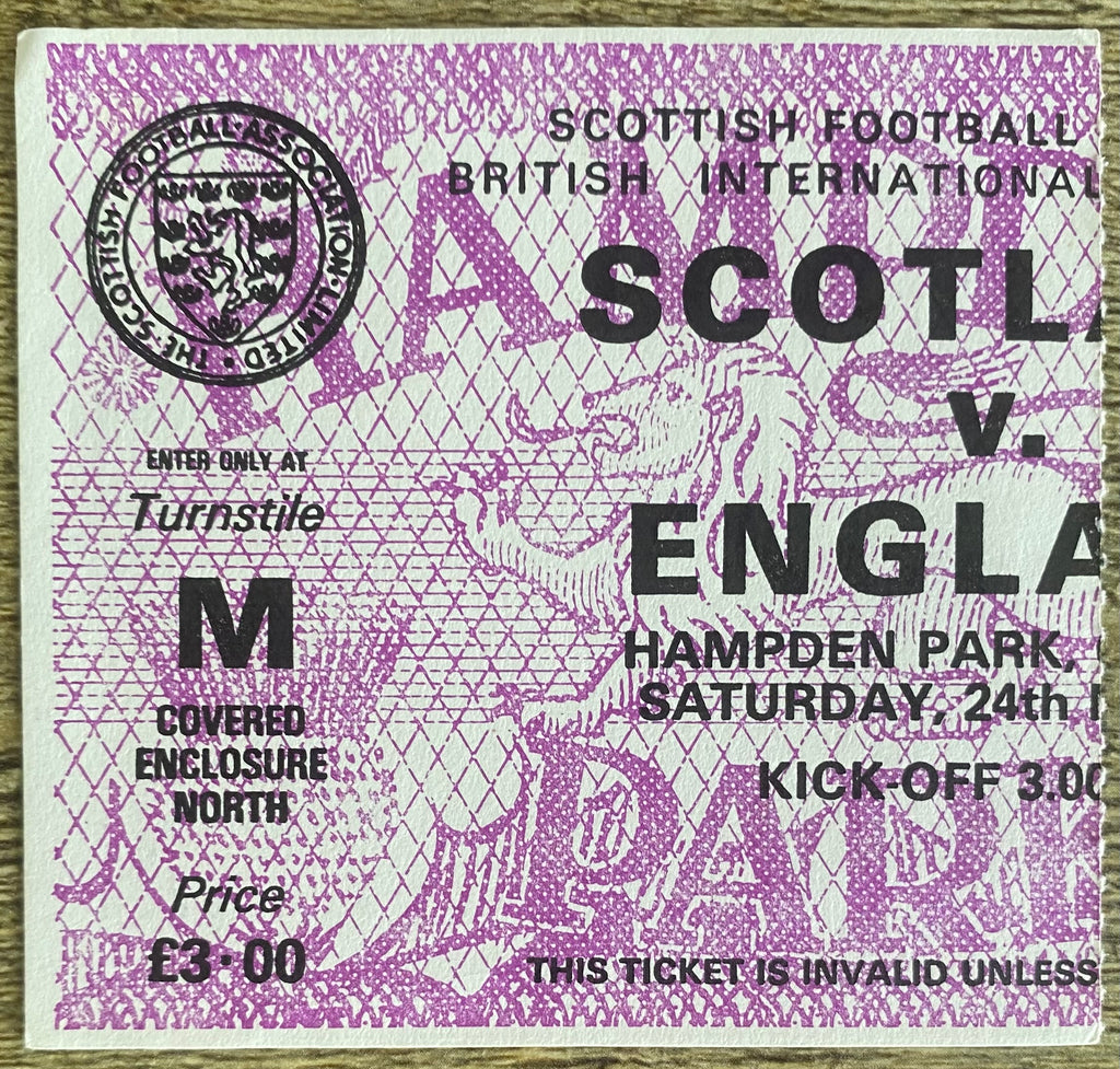 1980 ORIGINAL BRITISH HOME INTERNATIONAL CHAMPIONSHIPS TICKET SCOTLAND V ENGLAND