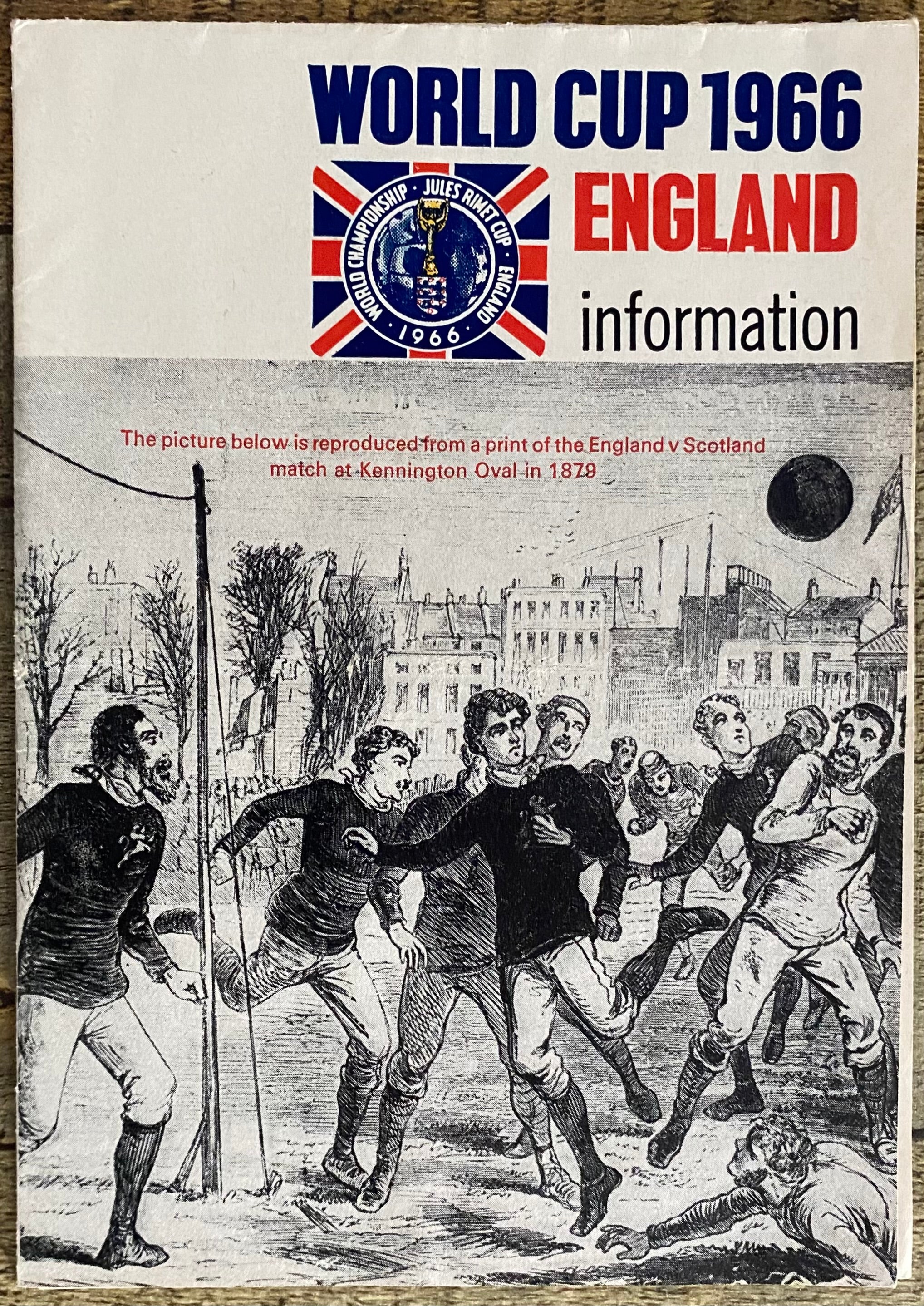 1966 WORLD CUP ORIGINAL OFFICIAL TICKET INFORMATION FOLD OUT BOOKLET